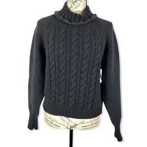 Cecile Bahnsen Mock neck cable knit wool sweater